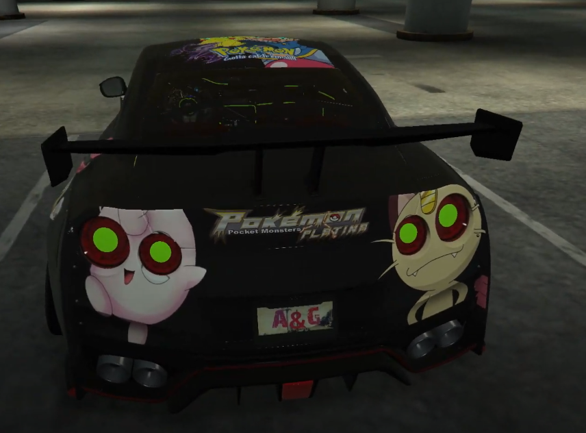 Nissan GTR Animated Pokemon Livery