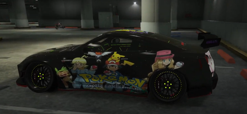 Nissan GTR Animated Pokemon Livery