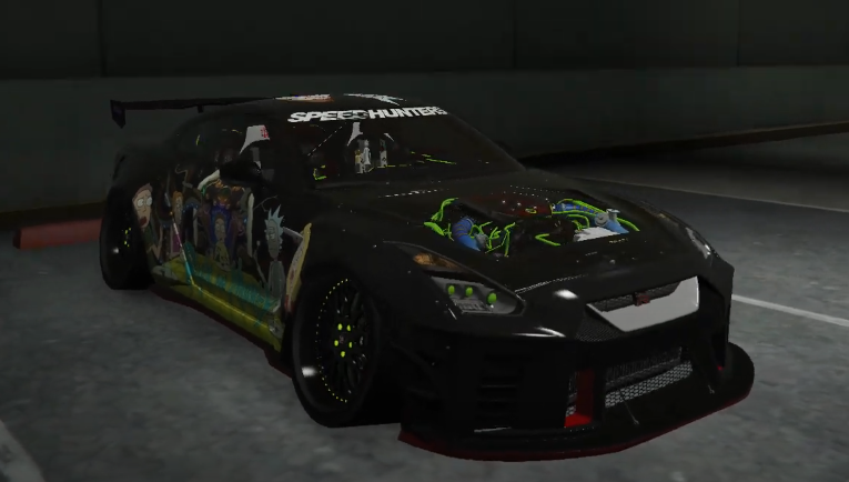 Nissan GTR Animated Rick & Morty Livery
