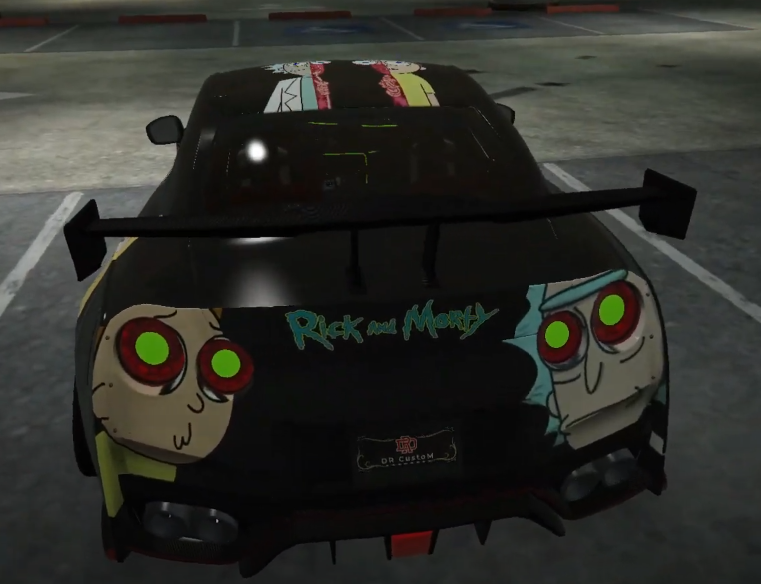 Nissan GTR Animated Rick & Morty Livery